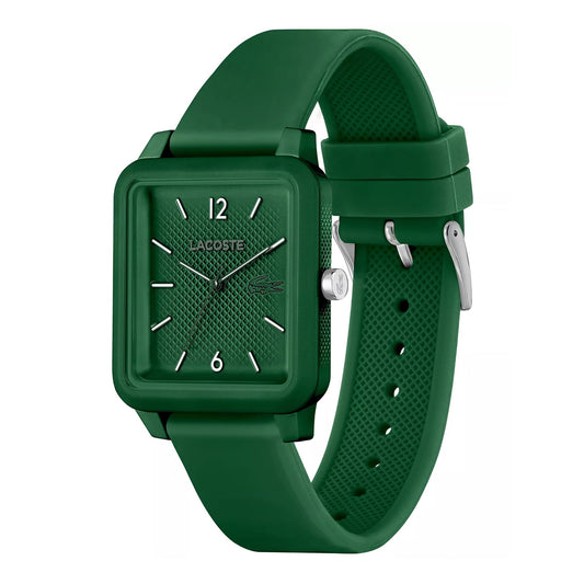 Lacoste.12.12 Studio 3 Hands Watch Green Silicone Strap, chronograph, Goodwatch fashion & trendy watches