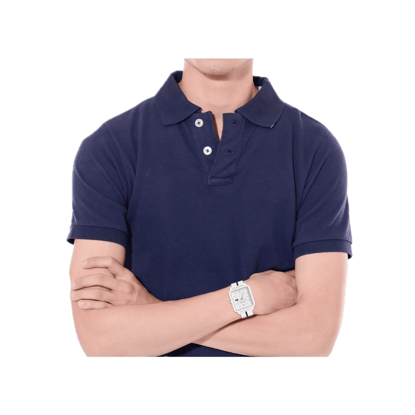 Lacoste.12.12 Studio 3 Hands Watch White Silicone Strap, chronograph, 42mm, casec_white, Goodwatch fashion & trendy watches