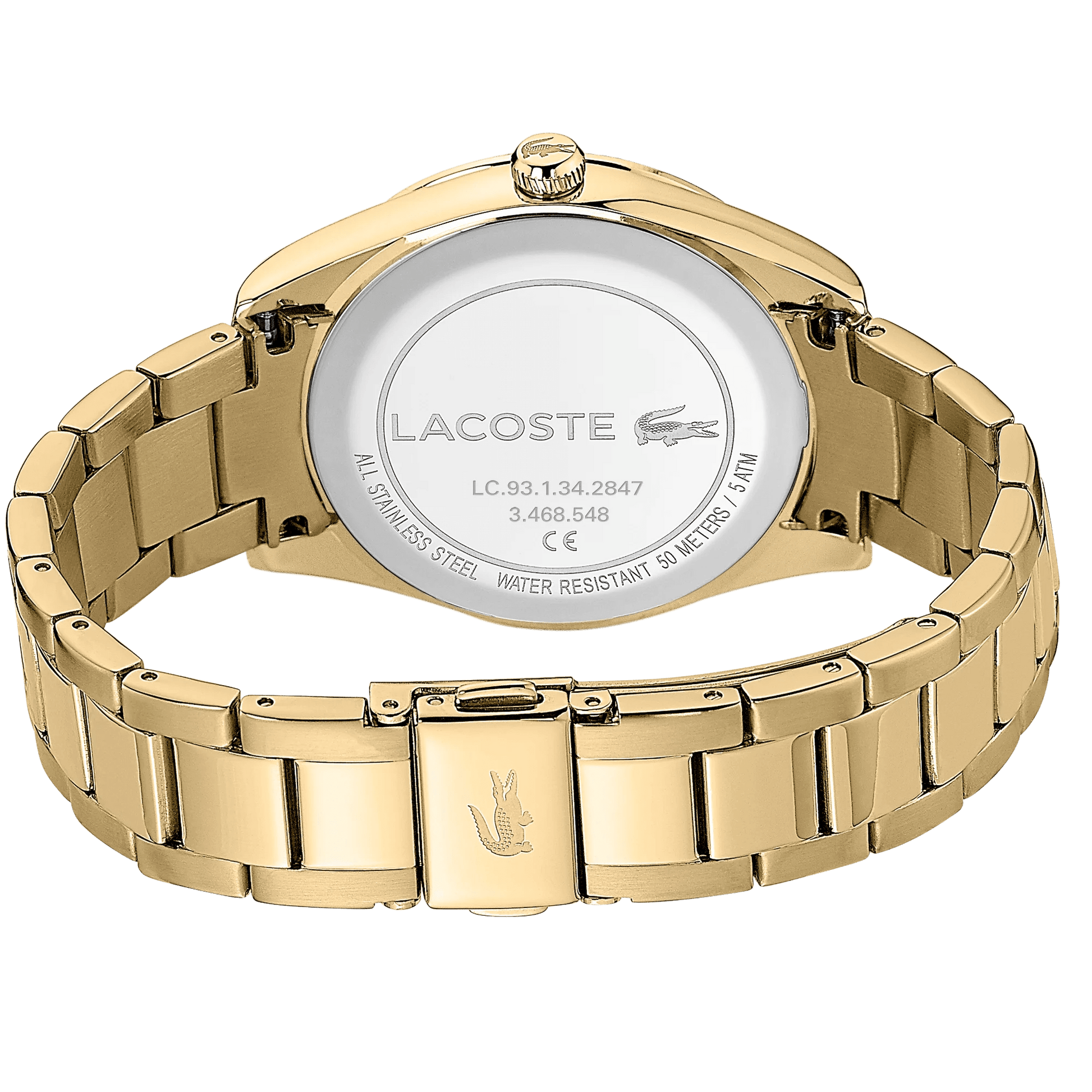 Lacoste Parisienne Ladies Black Dial Gold Bracelet Watch, Women, 36mm, silver, Goodwatch fashion & trendy watches