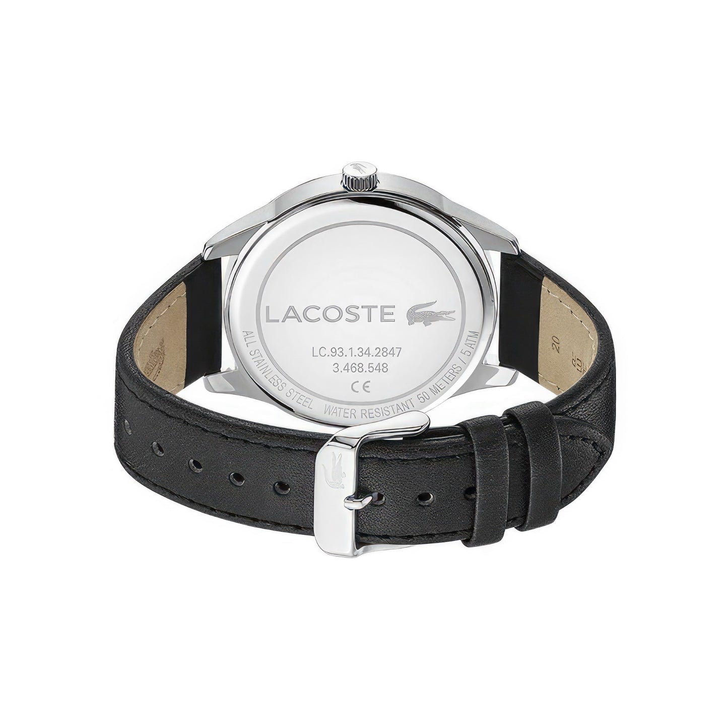 Lacoste Vienna Black Dial Black Leather Strap Men's Watch, Men, 42mm, black, Goodwatch fashion & trendy watches