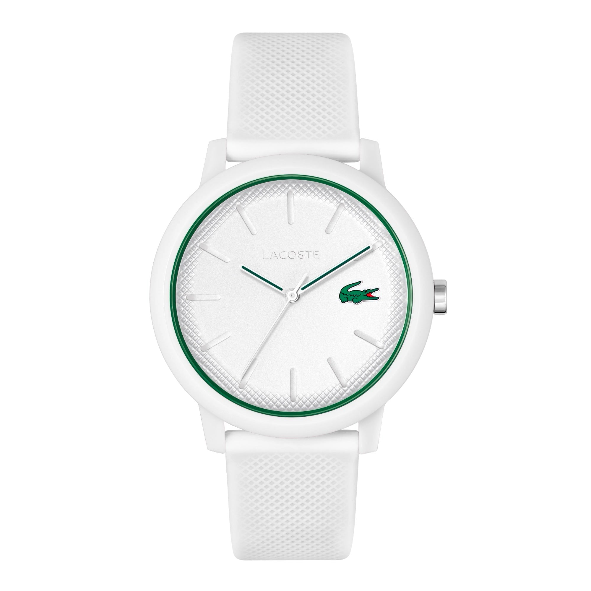 Lacoste.12.12 White Dial White Silicone Strap Men s Watch Goodwatch