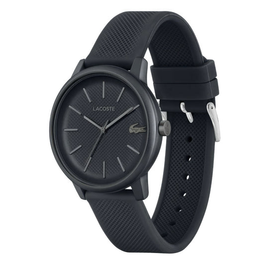 Lacoste.12.12 Move Grey Men's Watch Grey Silicone Strap, Men, 42mm, blue, Goodwatch fashion & trendy watches