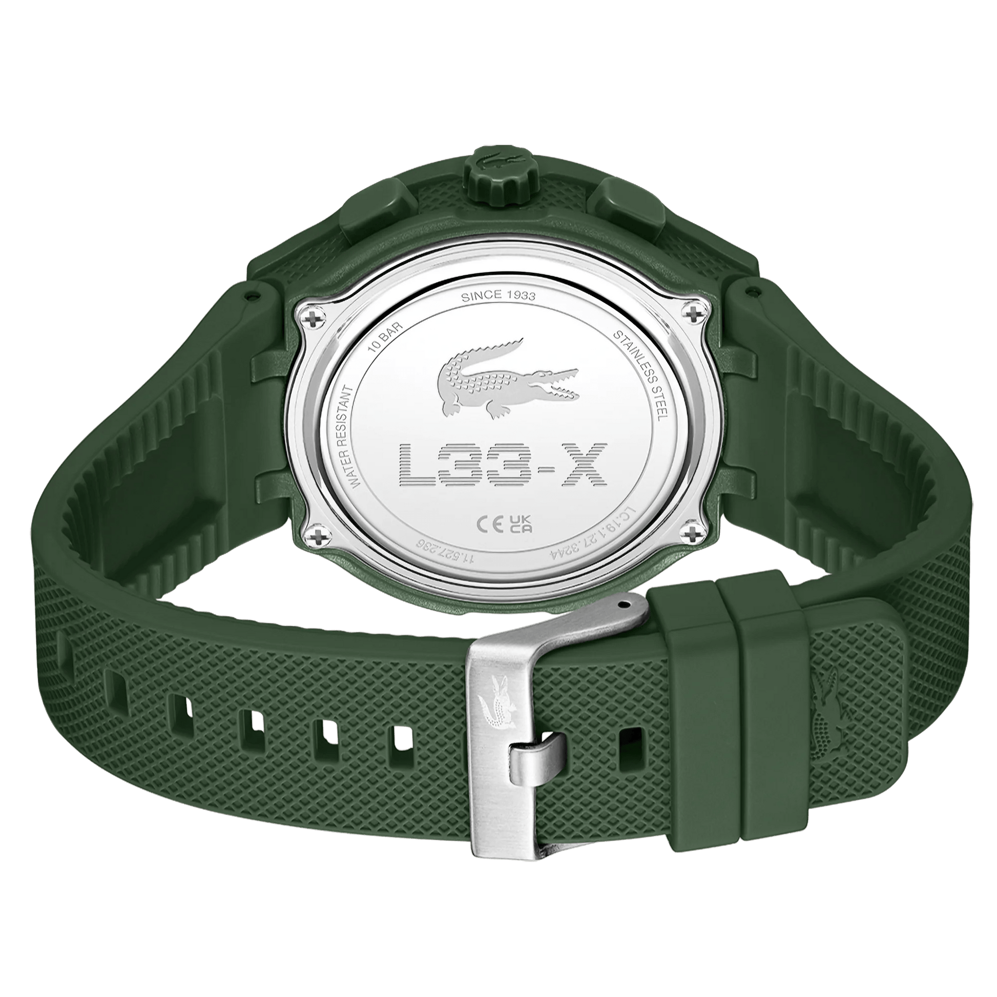 Lacoste LC33 World Time Chrono Light Khaki Date Dial Silicone Strap Men's Watch, , , , Goodwatch fashion & trendy watches