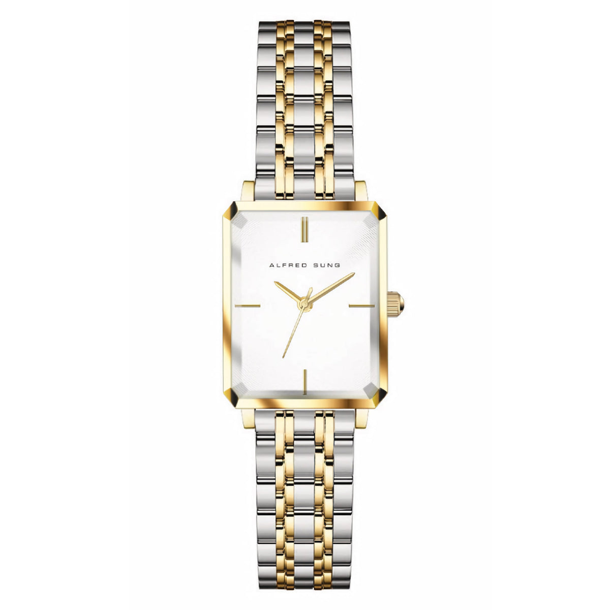 LaFon Gold-Tone Women\'s Bracelet Watch with White Dial Lavoni Wristwatch Brown & Gold Tone Band Round White Face | eBay main image 2