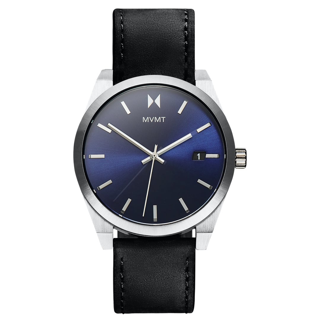 MVMT Men's Blue Analogue Watch with Leather Calfskin Strap 28000041-D