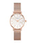 Rosefield Small Edit Womens Analogue Quartz Watch with Gold-Plated-Stainless-Steel Bracelet 26WR-265