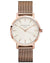 Rosefield Mercer Womens Analogue Quartz Watch with Gold-Plated-Stainless-Steel Bracelet MWR-M42