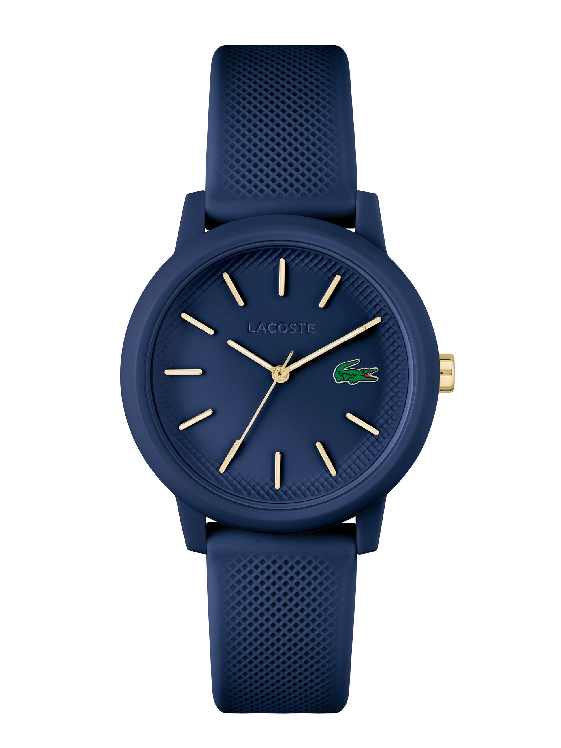 The Ladies Lacoste.12.12 Blue Watch 2001271 by Lacoste, available in blue, is waterproof.